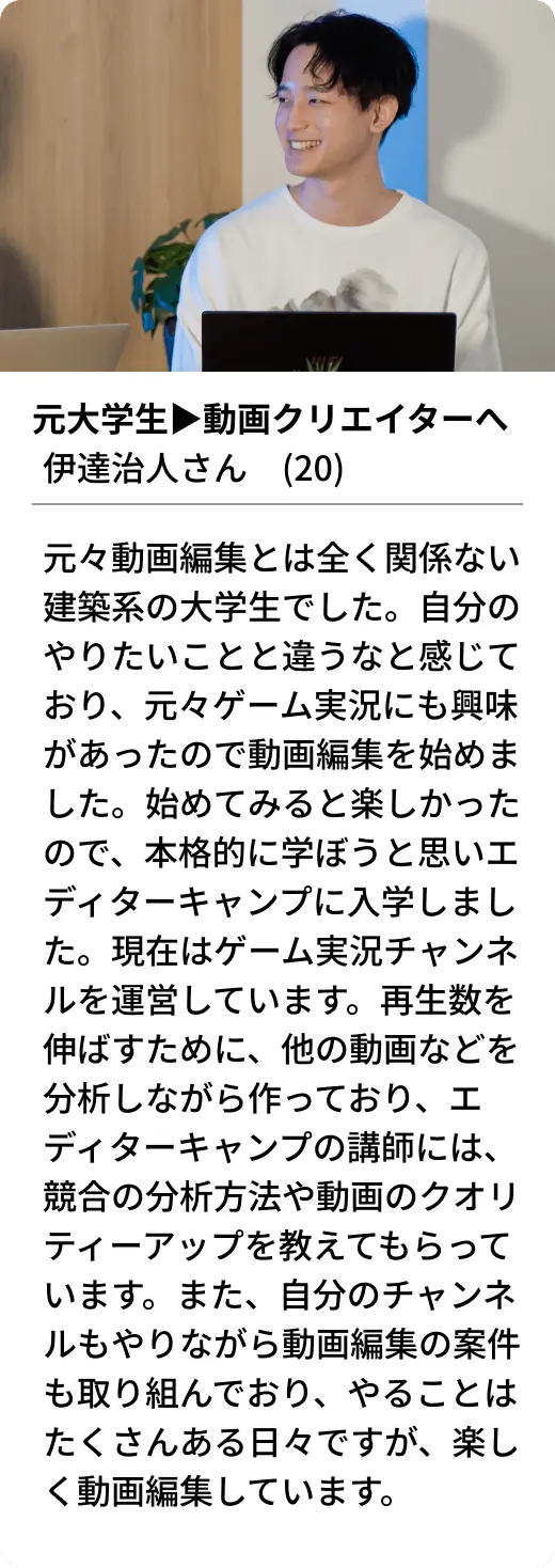 伊達治人さんのストーリー