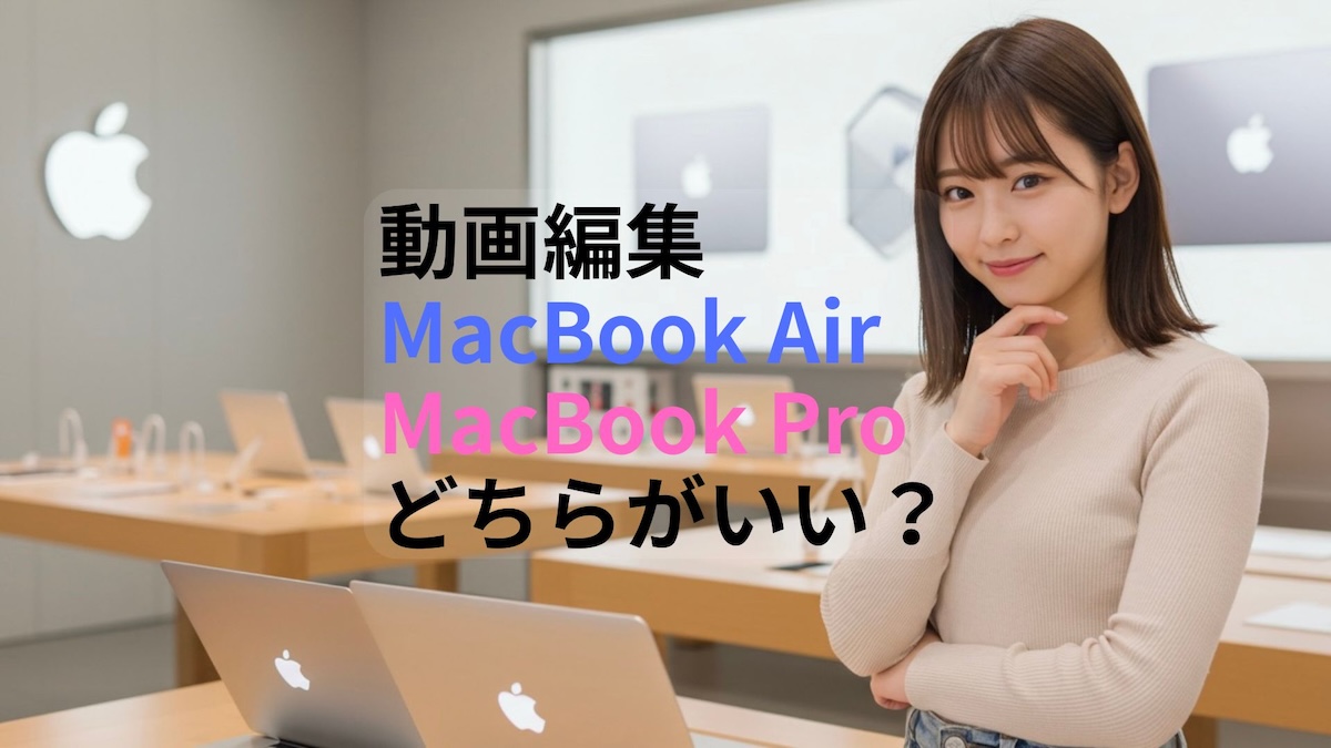 動画編集MacBook AirとMacBook Proどちらがいい？