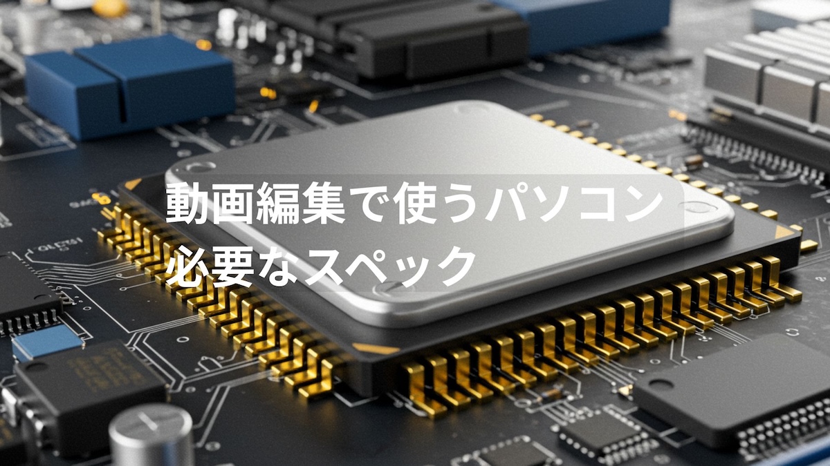 動画編集で使うパソコンのスペック