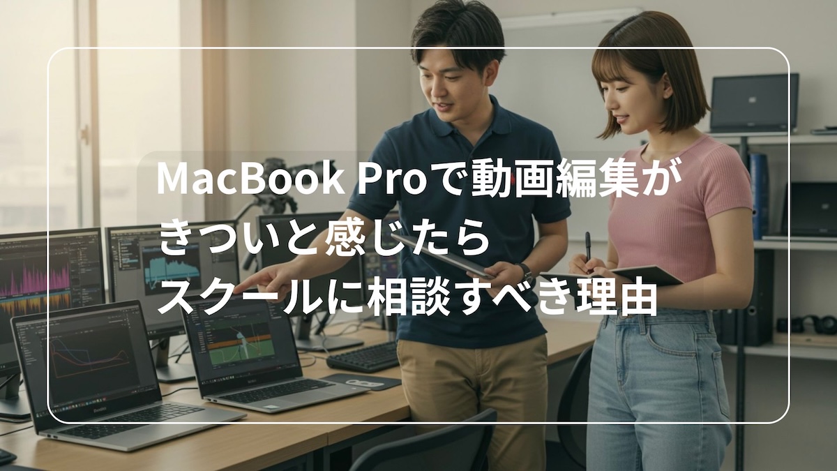 MacBook Proで動画編集がきついときはスクールに相談
